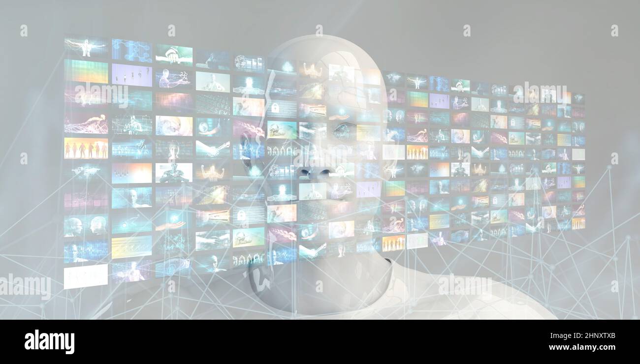 Futuristic Navigation Dashboard Display as a Future Concept Stock Photo