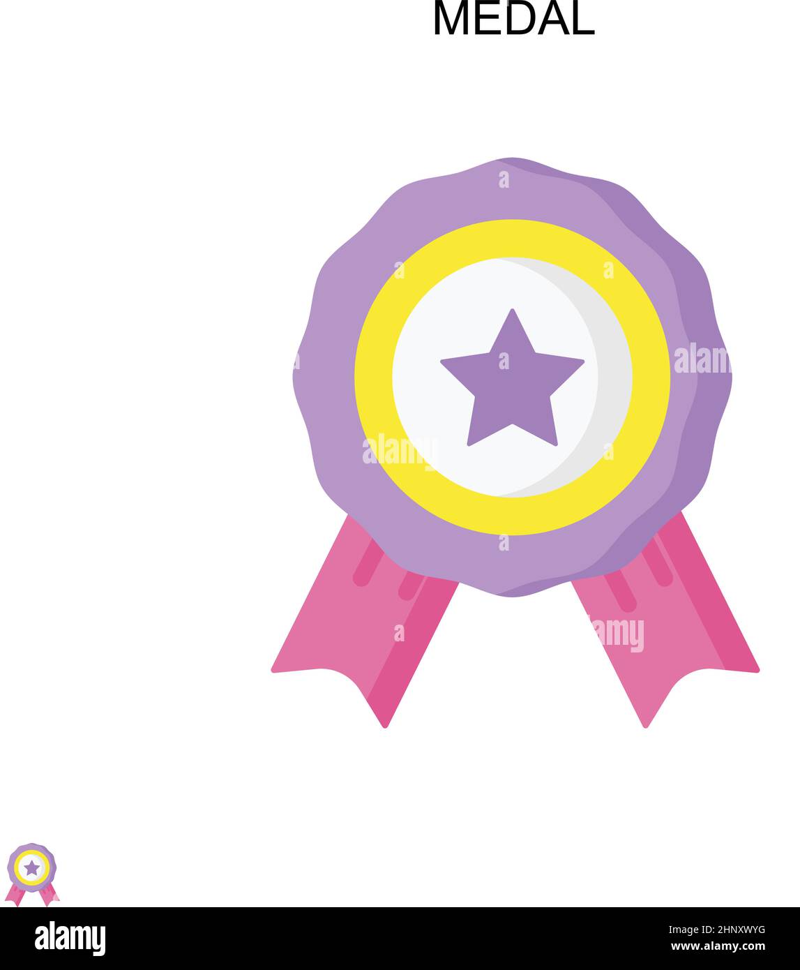 Medal Simple vector icon. Illustration symbol design template for web ...