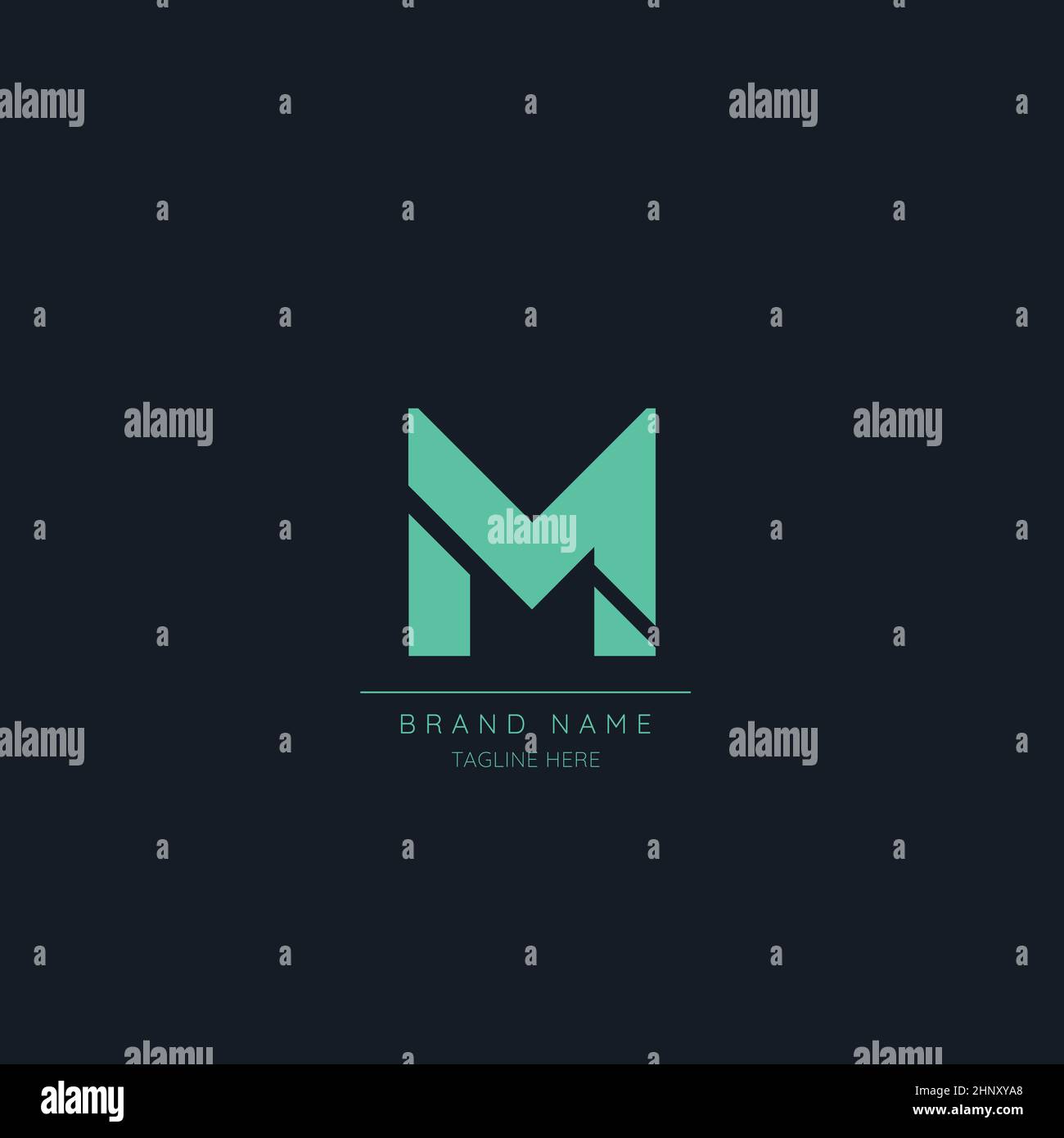 Minimal Luxury M logo design, initial based vector icon illustrations. Stock Vector