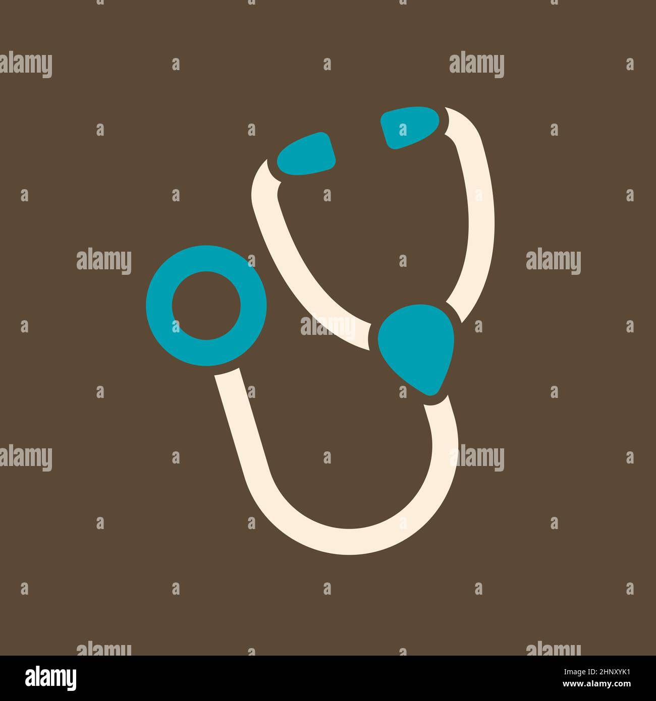 Stethoscope flat icon vector. Medical vector, eps 10 Stock Photo - Alamy