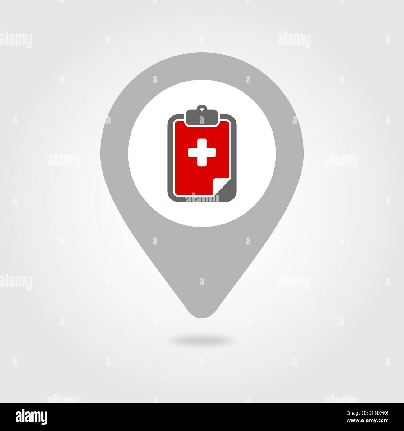 Clipboard medical map pin icon, map pointer, vector illustration eps 10 ...