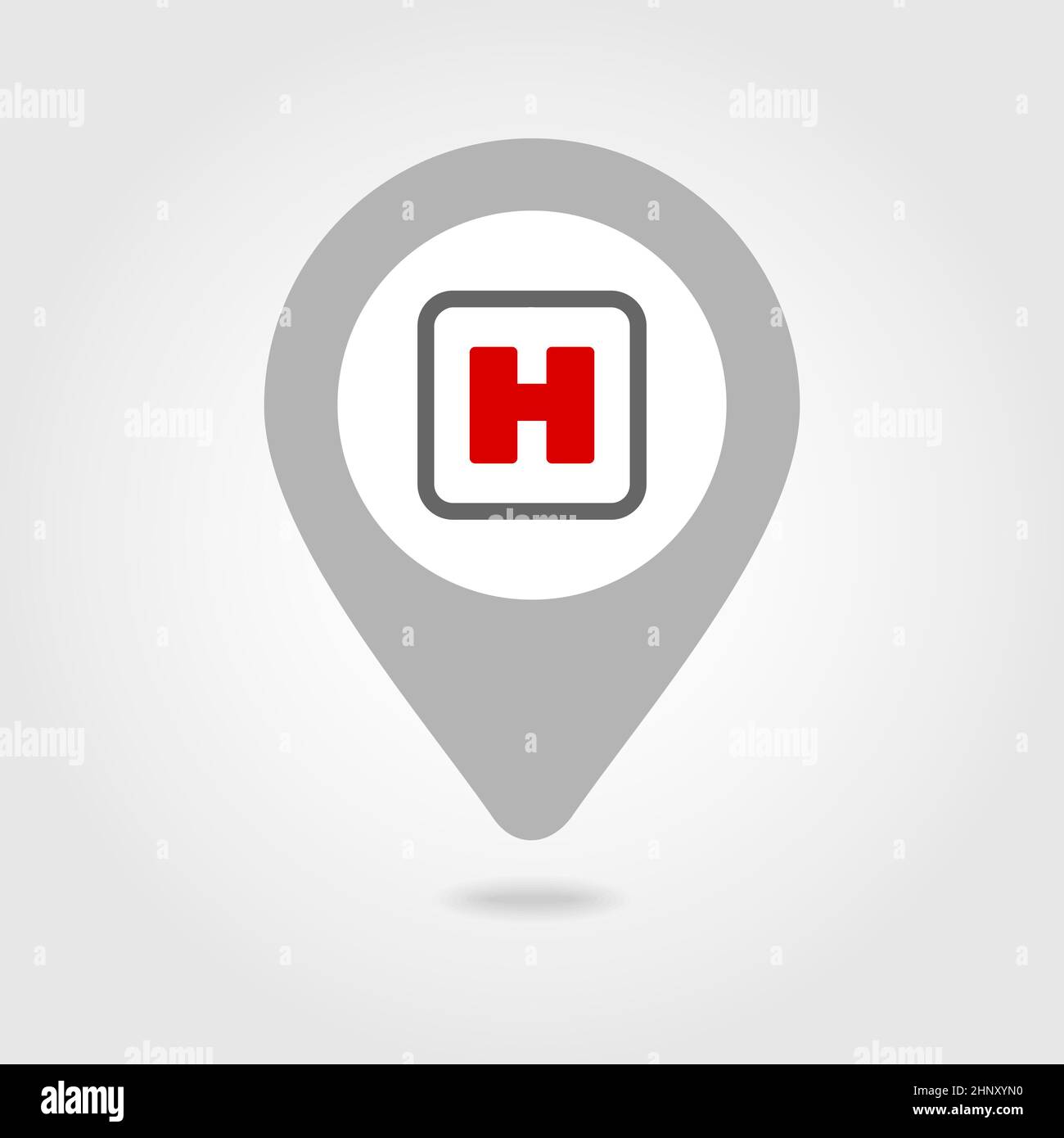 Hospital sign map pin icon, map pointer, vector illustration eps 10 ...