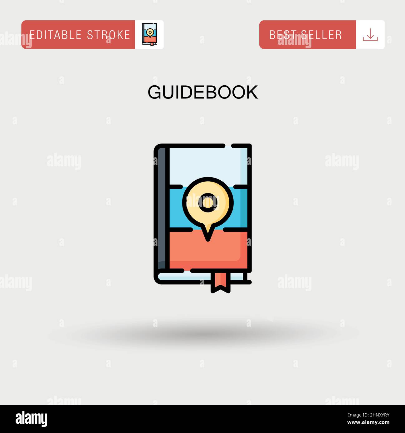 Guidebook Simple vector icon. Stock Vector