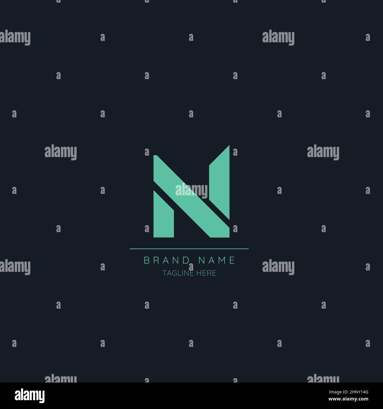Minimal Luxury N logo design, initial based vector icon illustrations. Stock Vector