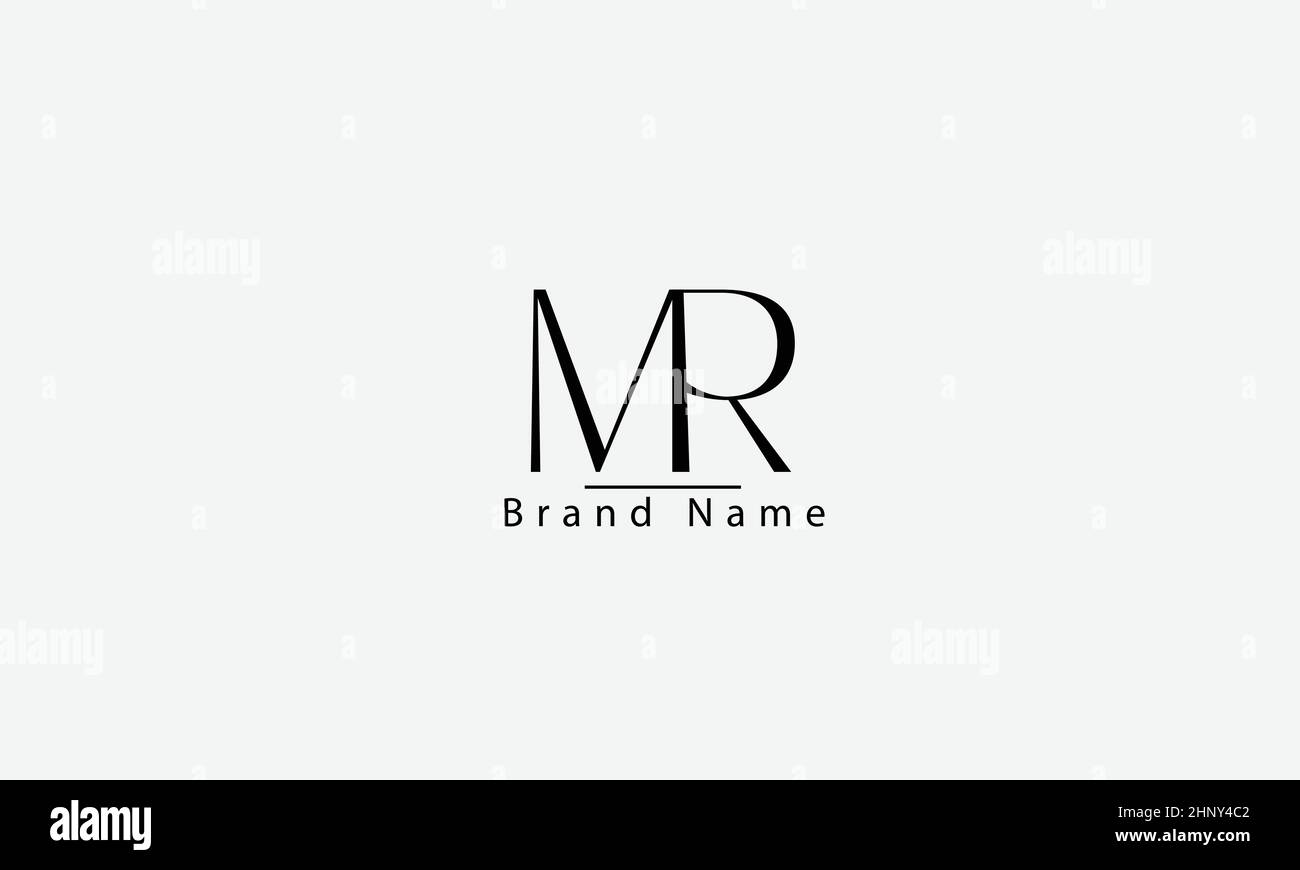 MR RM M R abstract vector logo monogram template Stock Vector
