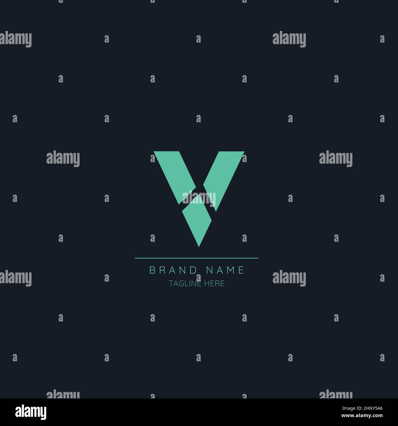 Minimal Luxury V logo design, initial based vector icon illustrations. Stock Vector