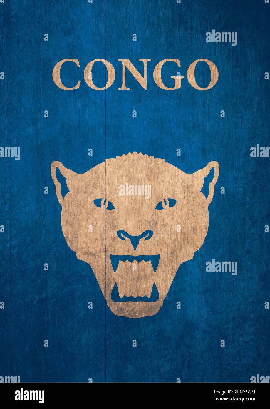 the symbol of leopard from Congo and the typography of the congolese
