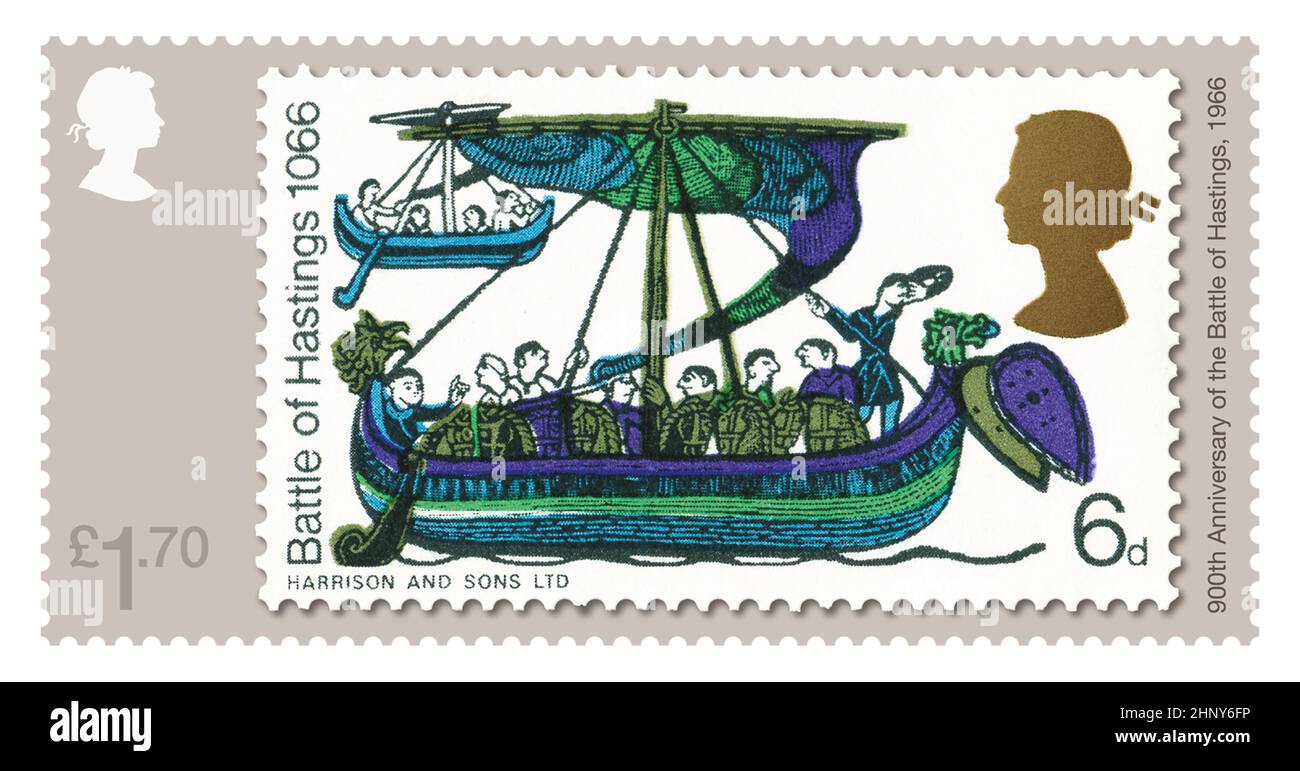 Undated handout photo issued by the Royal Mail of the 6d stamp designed