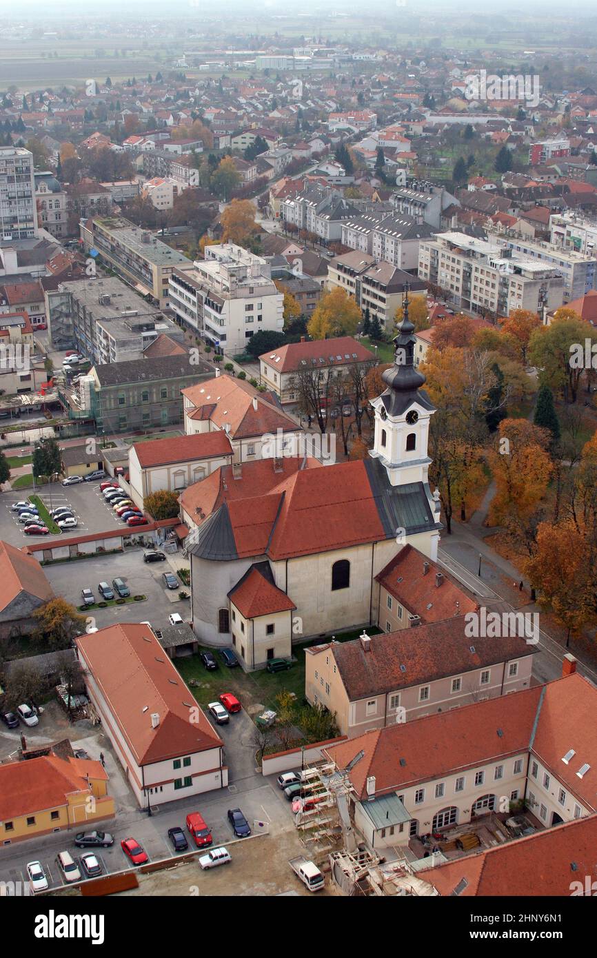 Cathedral of Saint Teresa of Avila in Bjelovar, Croatia Stock Photo