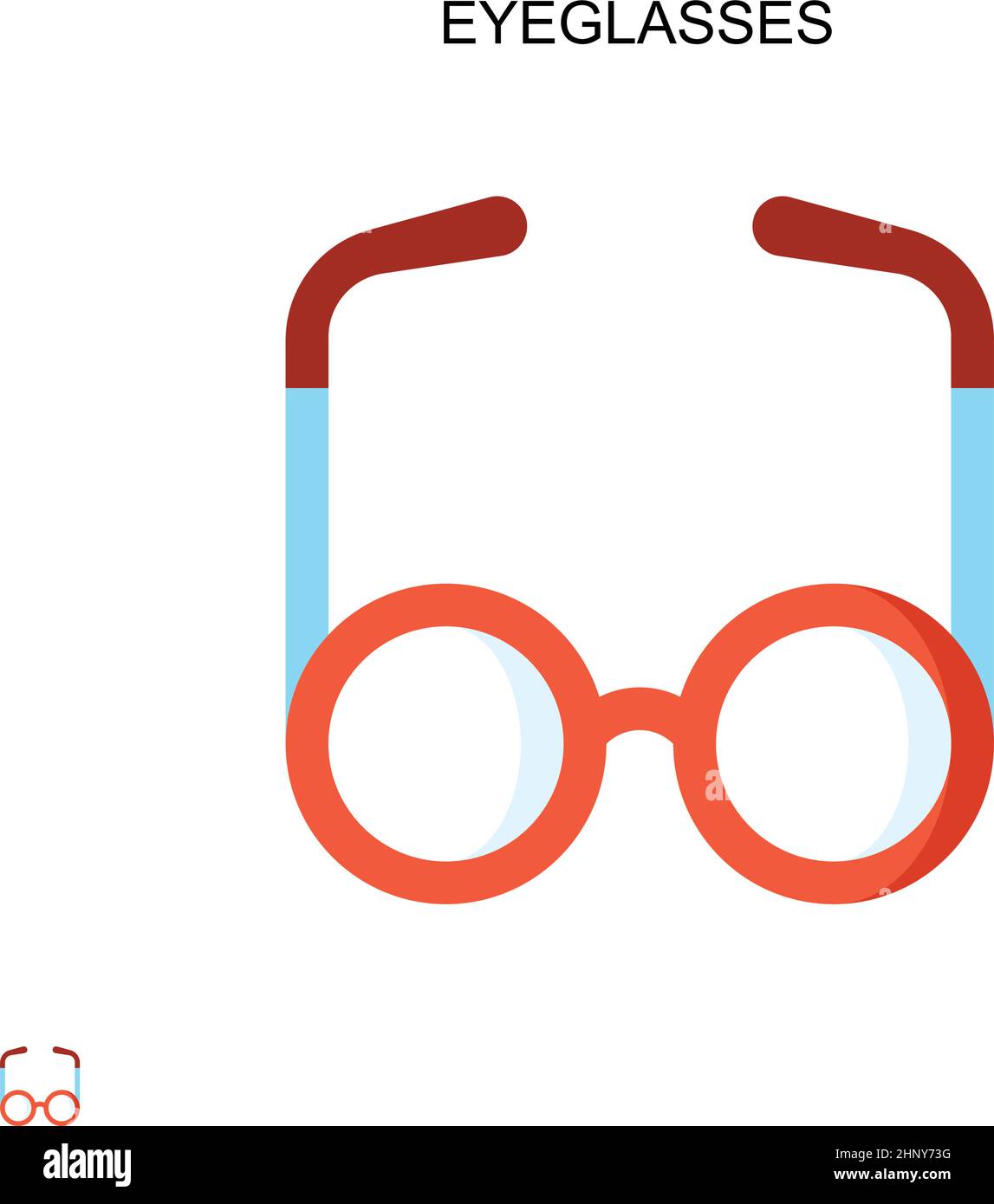 Eyeglasses Simple vector icon. Illustration symbol design template for