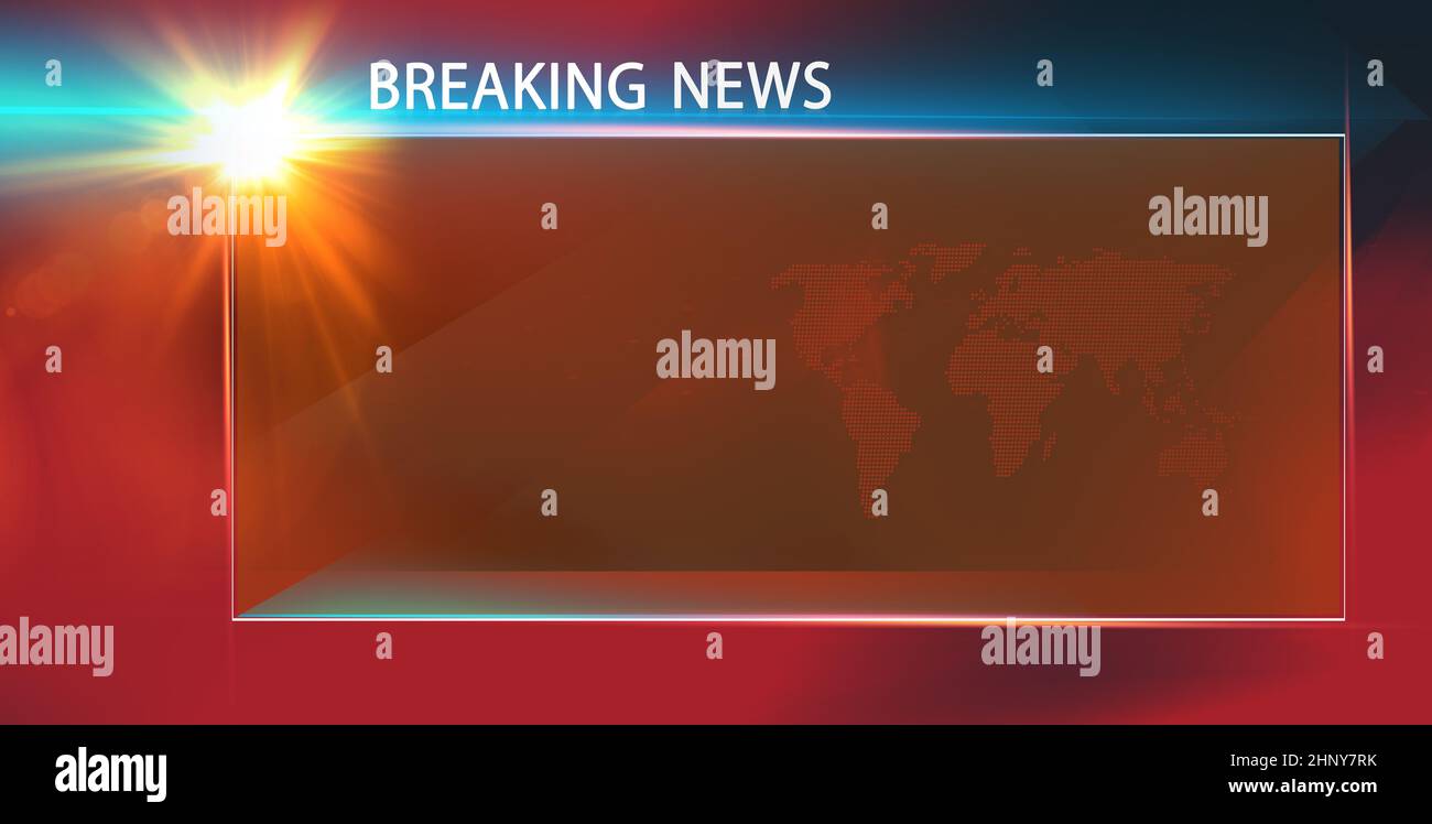 Breaking news concept with empty frame for texts, expanding line shows ...