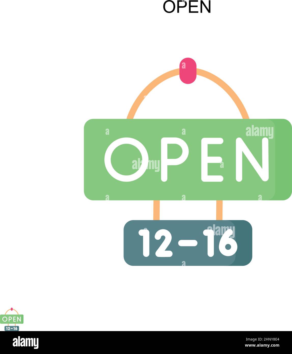 Open Simple vector icon. Illustration symbol design template for web