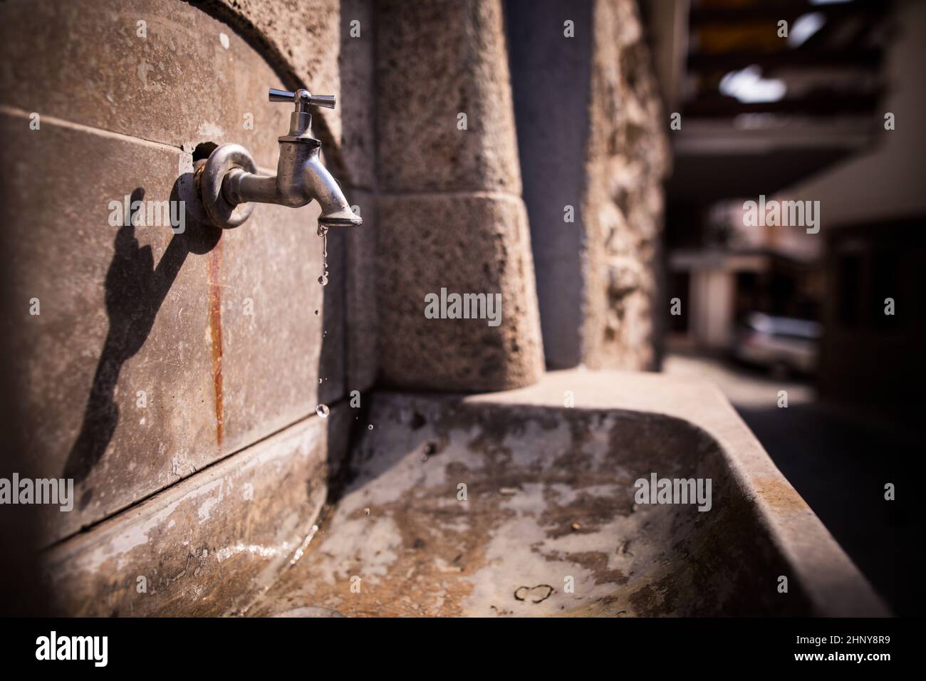 Old Stylized Vintage Bronze Faucet On The Public Street Stock Photo Alamy   Old Stylized Vintage Bronze Faucet On The Public Street 2HNY8R9 