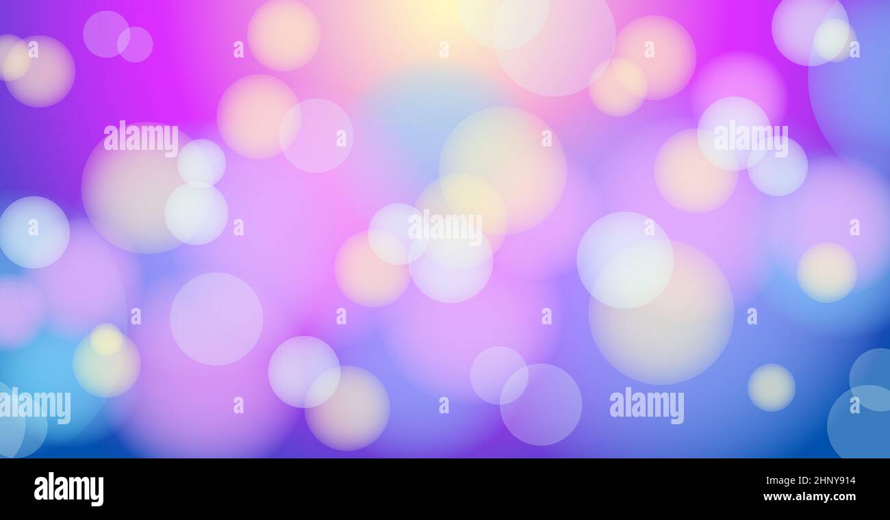 Abstract blue bokeh background with defocused circles and glitter ...