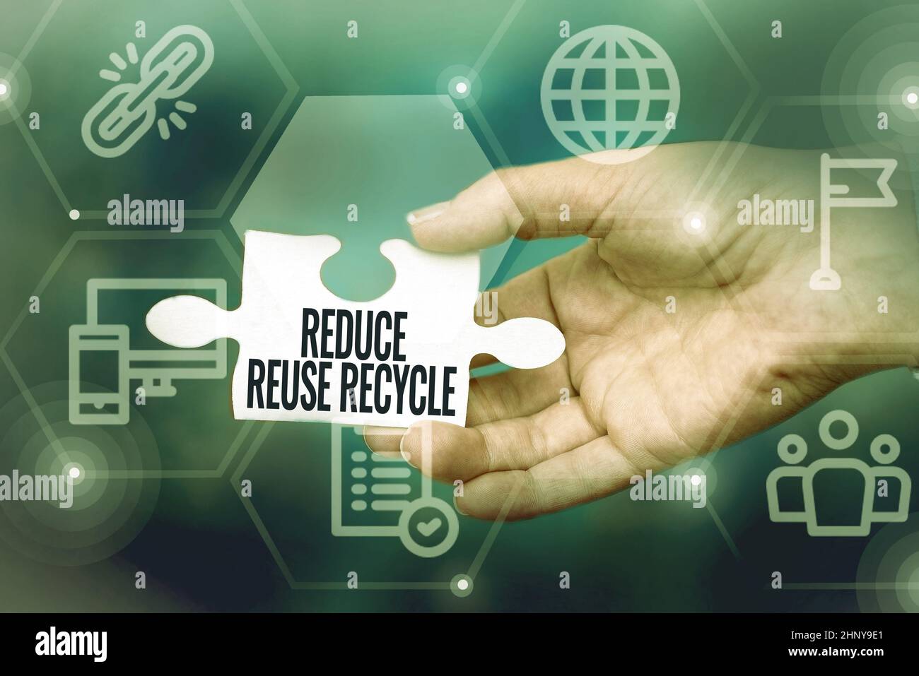 Conceptual caption Reduce Reuse Recycle, Conceptual photo ...