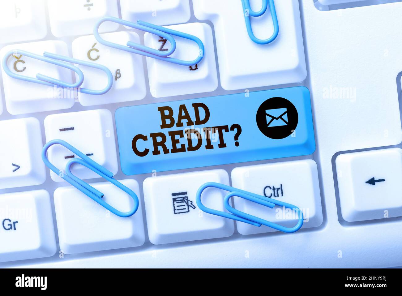 Sign displaying Bad Creditquestion, Business approach inabilityof a person to repay a debt on time and in full Abstract Sending Multiple Messages Onli Stock Photo
