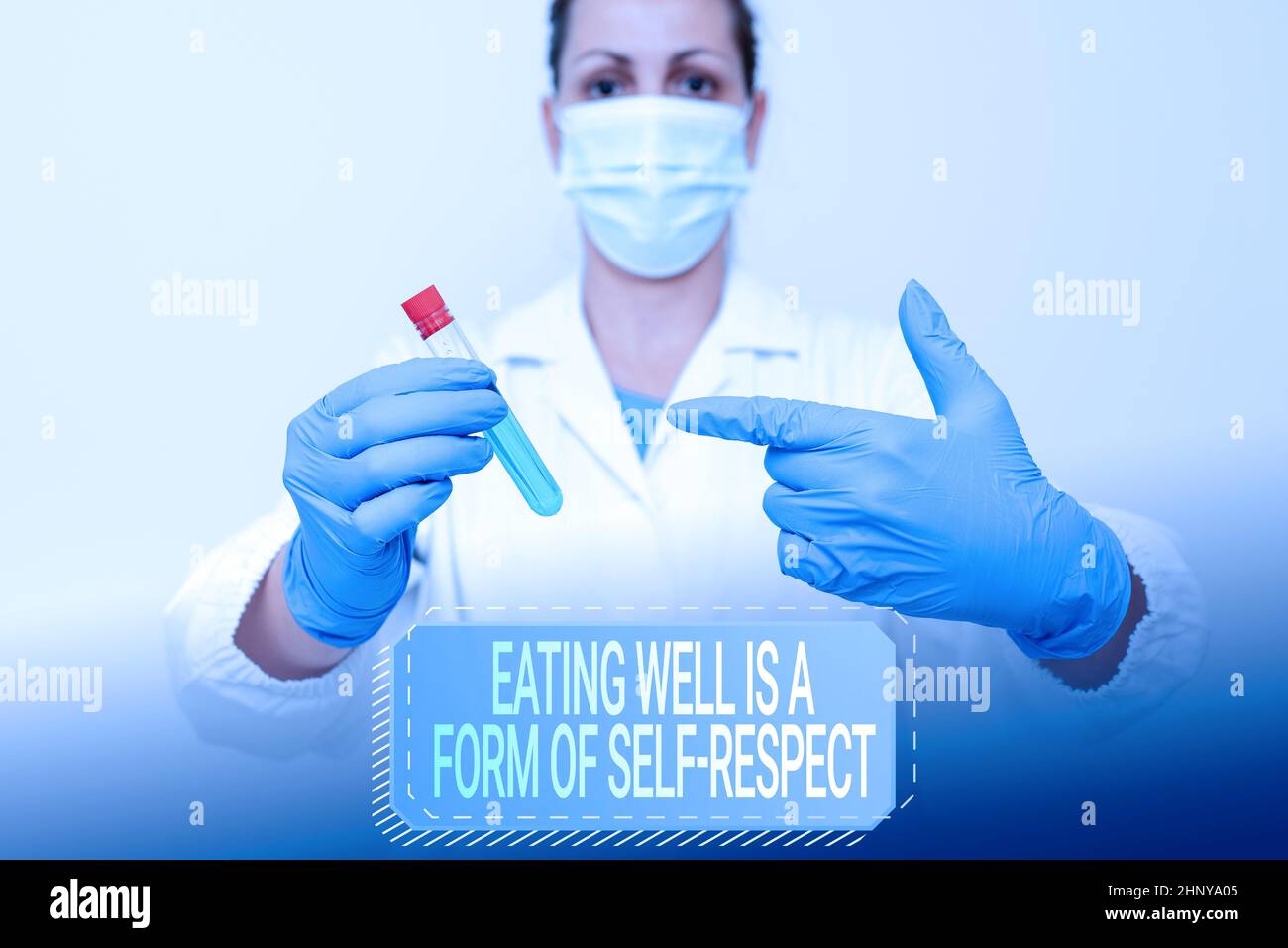 Inspiration showing sign Eating Well Is A Form Of Self Respect, Business approach a quote of promoting healthy lifestyle Studying Discovered Medicatio Stock Photo