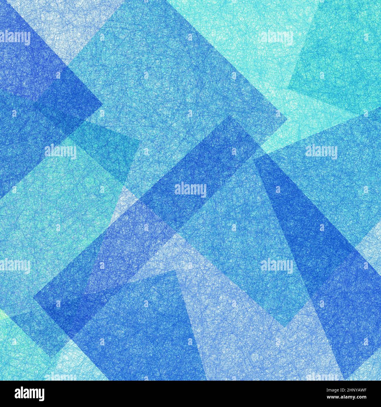 Abstract geometric background in blue and green with texture, layers of triangle shapes in modern art style background design Stock Photo