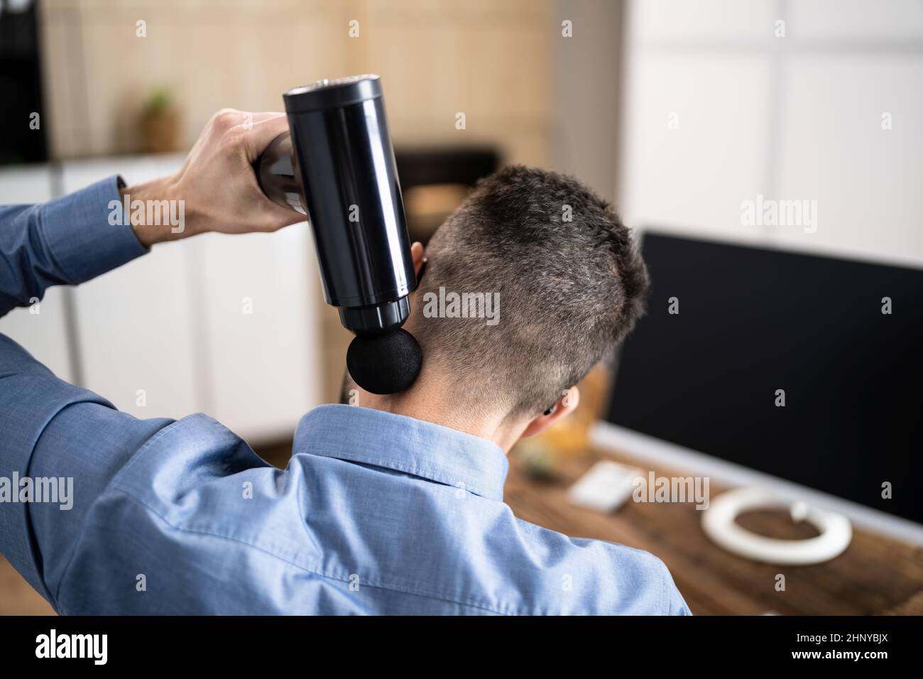 Massage Gun Machine Recovery Therapy And Stimulation Stock Photo Alamy