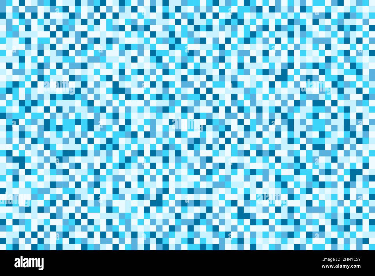 Seamless large pixel noise blue white light blue pattern 4 vector
