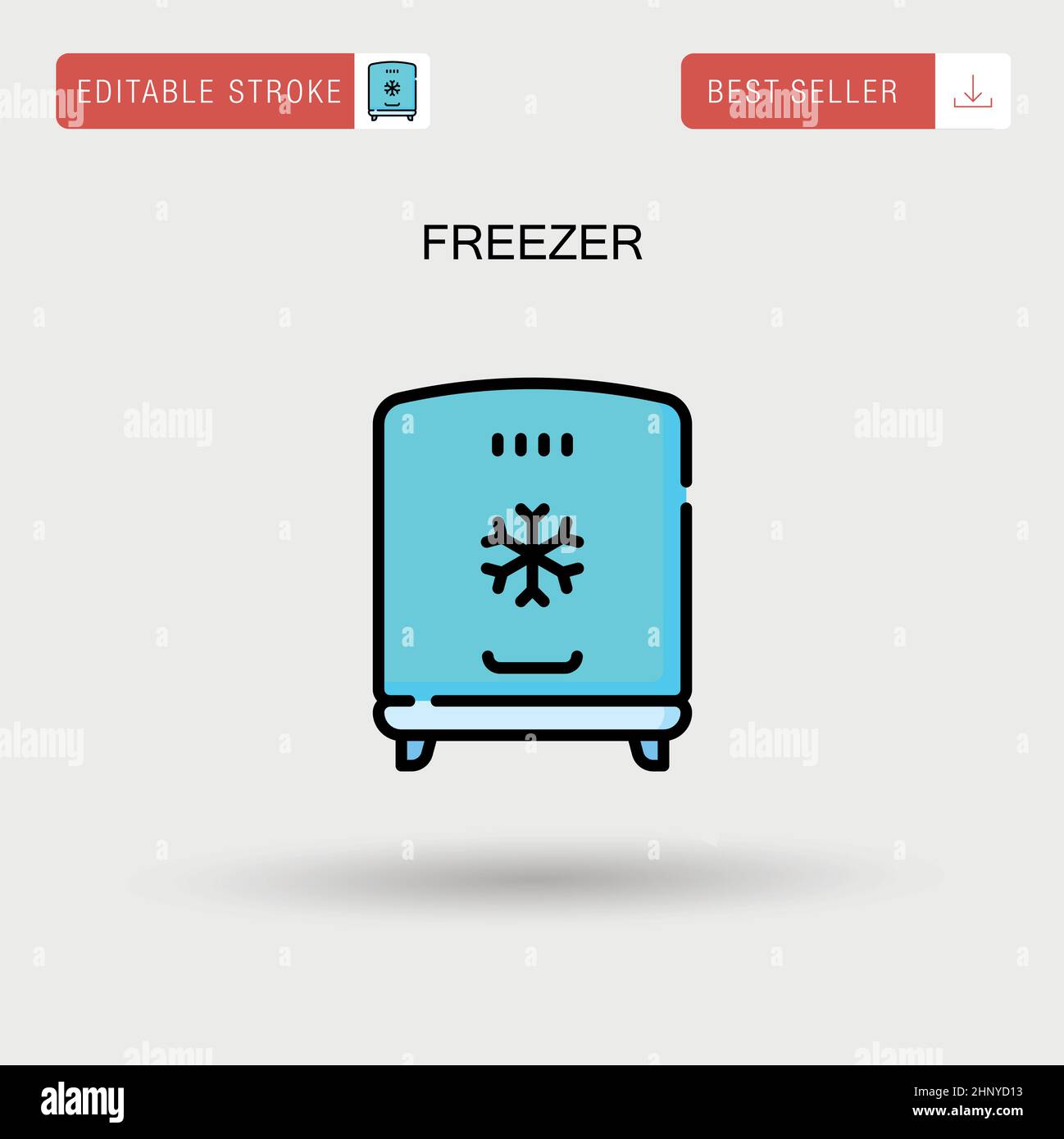 Freezer Simple vector icon. Stock Vector