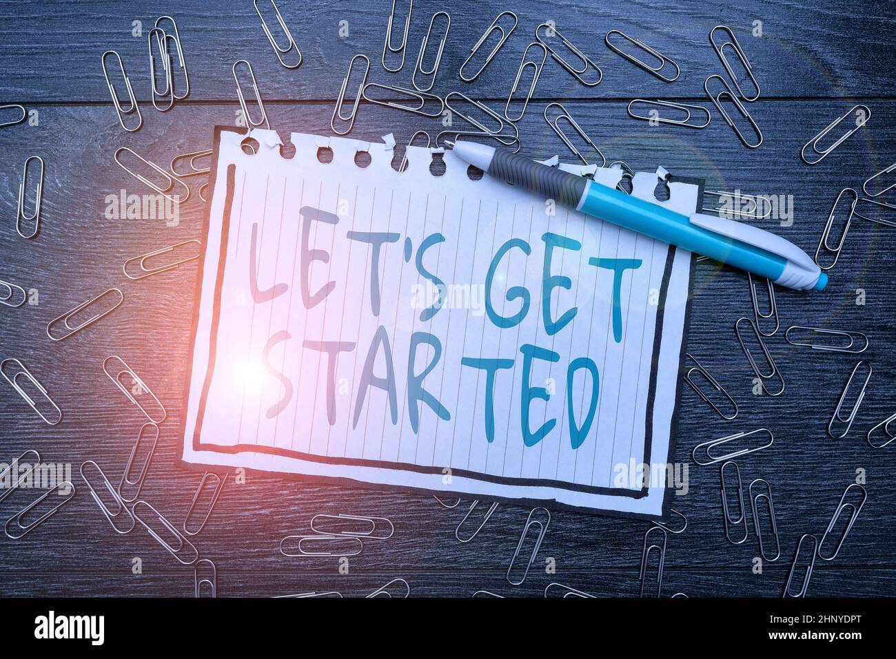 Sign displaying Let S Get Started, Business concept encouraging someone ...