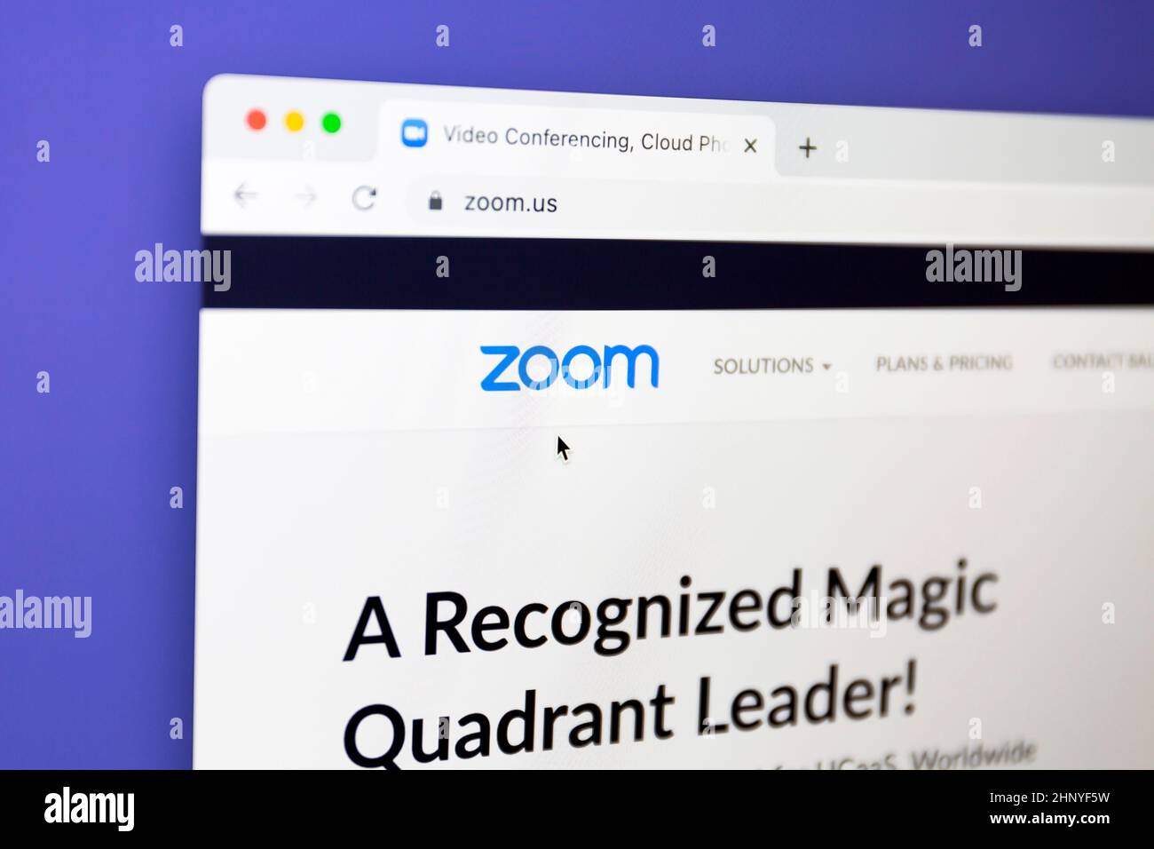 Ostersund / Sweden - Feb 15 2022: Zoom website. Zoom Video Communications is an American remote conferencing services company Stock Photo