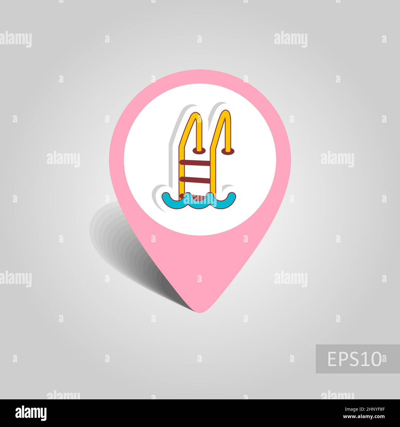 Swimming pool vector pin map icon. Beach Map pointer. Summer Map ...
