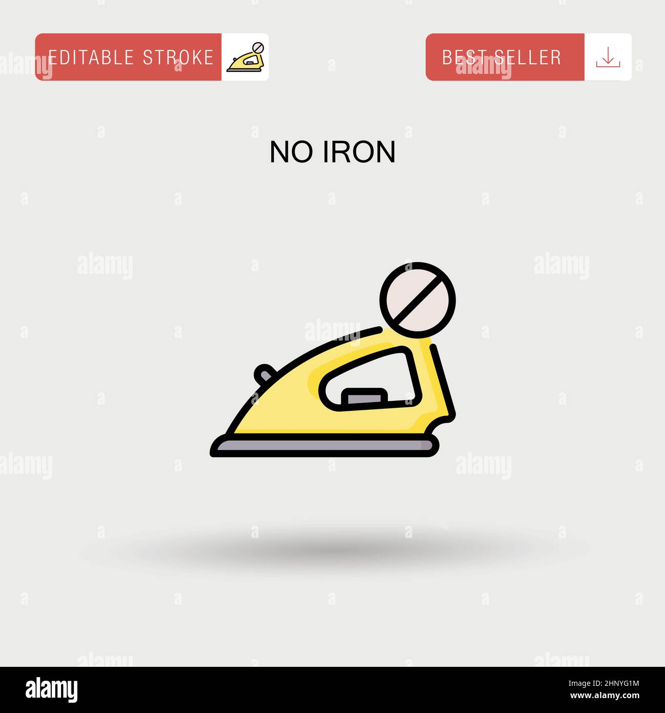 No iron Simple vector icon. Stock Vector