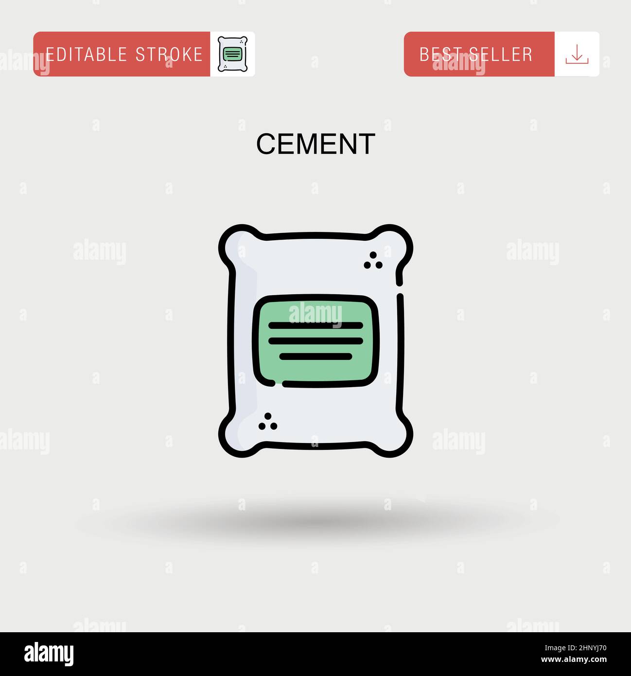 Cement Simple vector icon. Stock Vector