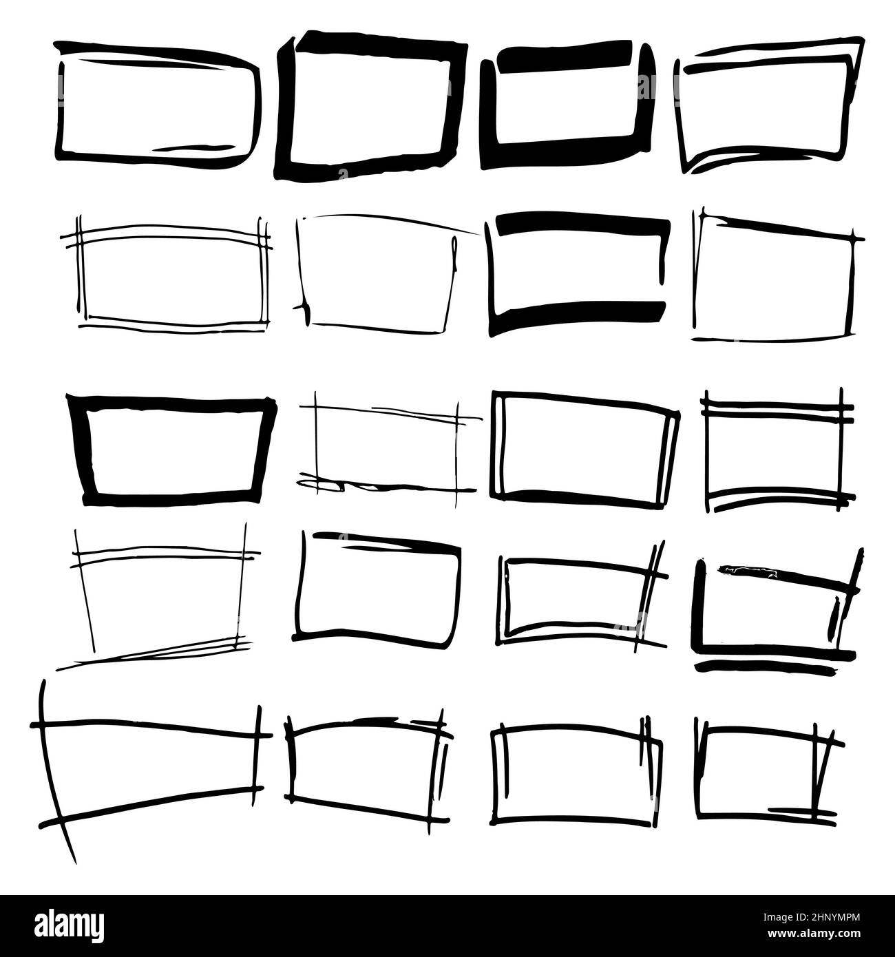 Set of 20 pieces different rectangles Stock Photo - Alamy