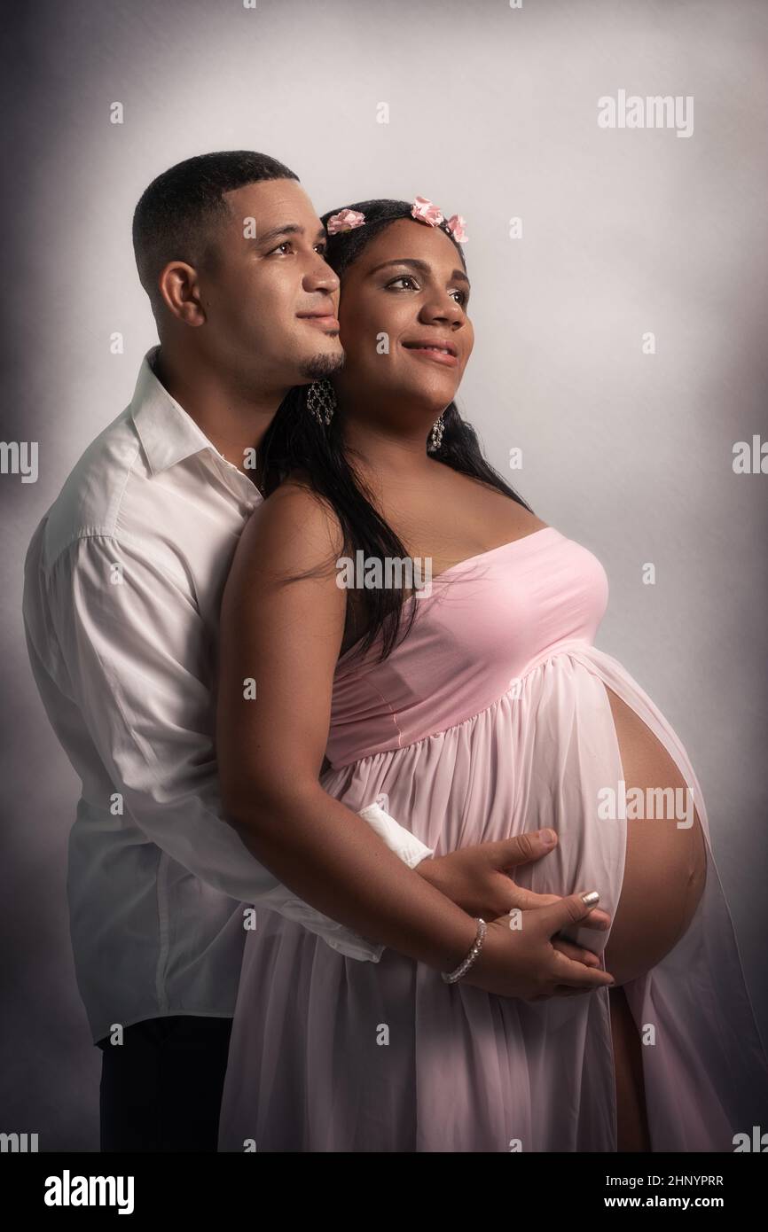 African american pregnant couple belly hi-res stock photography and ...
