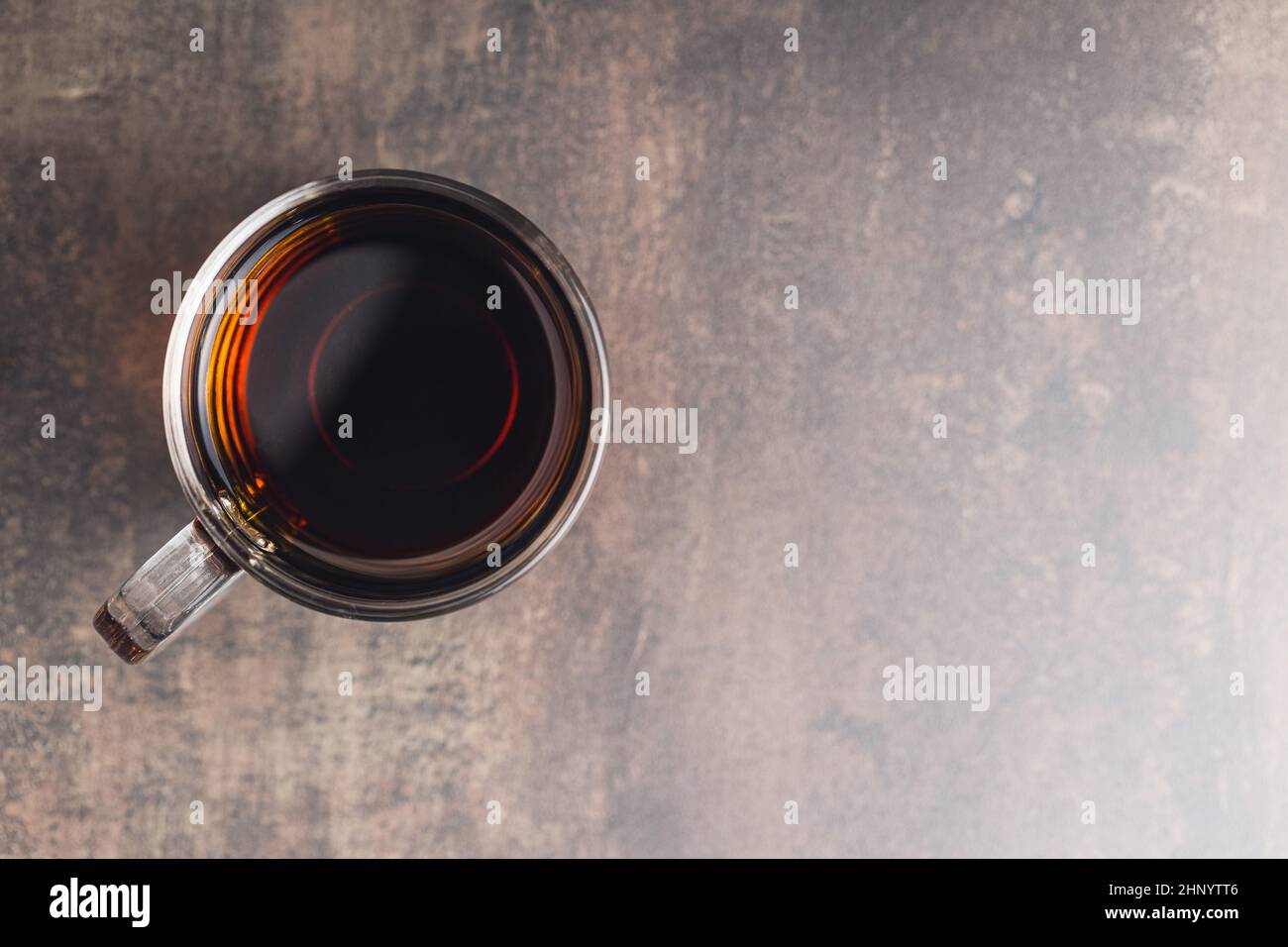Tea in glass cup overhead hi-res stock photography and images - Alamy