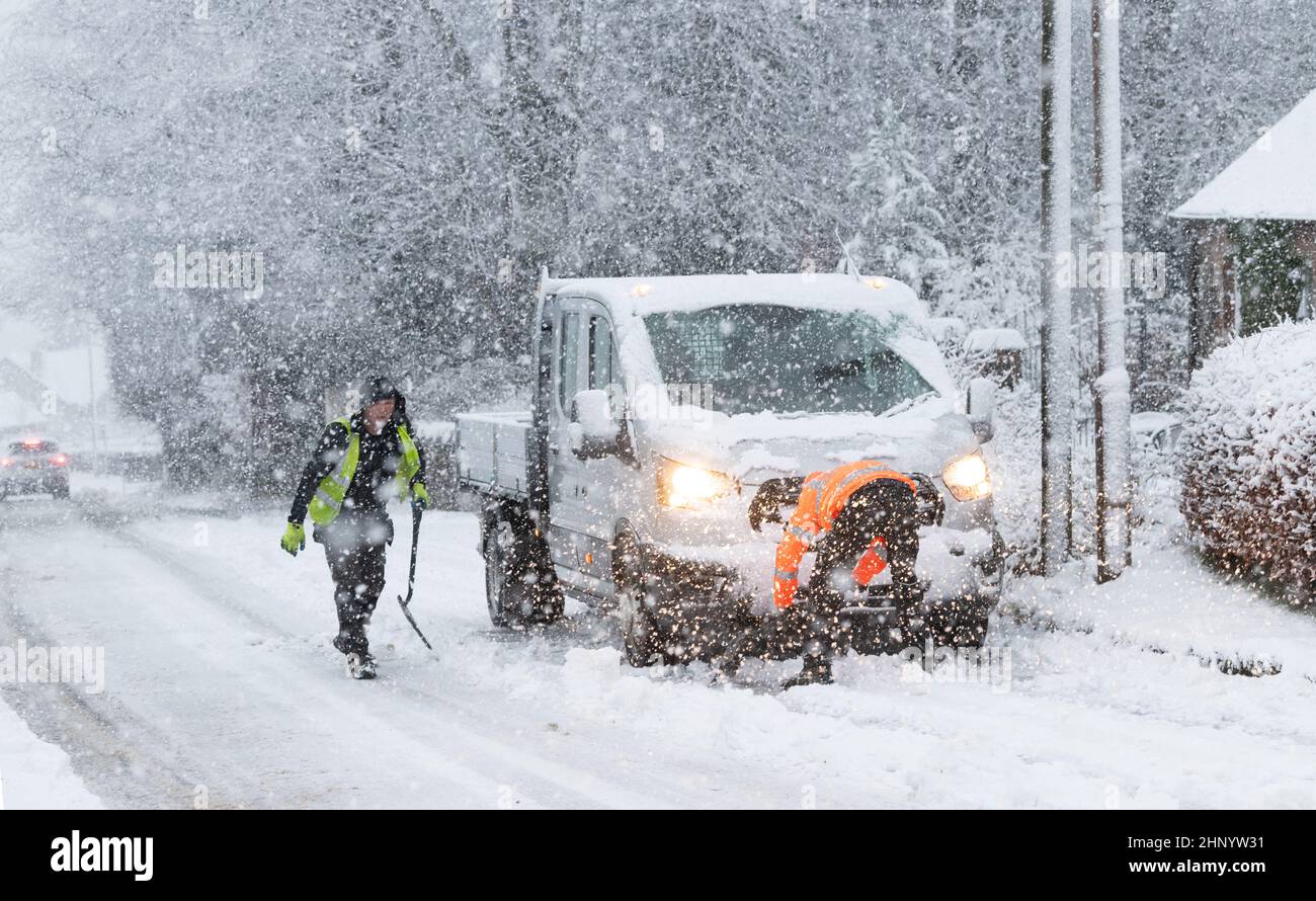 Stirling Weather Killearn, Stirling, Scotland, UK. 18th Feb, 2022. UK weather: Storm ...