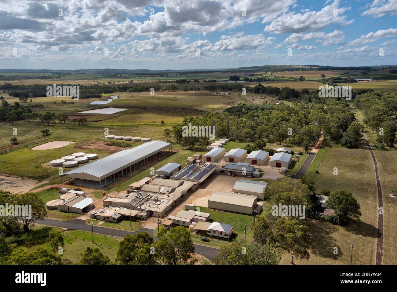 Alkaloids of Australia processing plant at Memerambi where a large proportion of the world's crop of Duboisia is processed. Queensland Australia Stock Photo