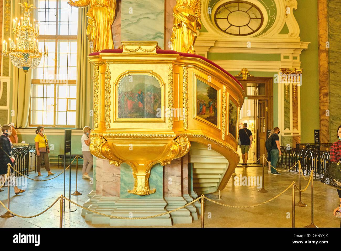 Saint-Petersburg, Russia - Jun 08, 2021: Interior of Peter and Paul Fortress. Hare island Stock Photo