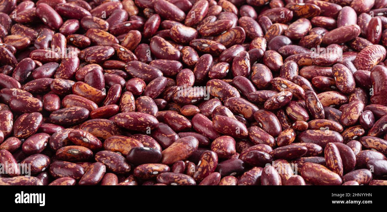 Dried red pinto beans background Stock Photo
