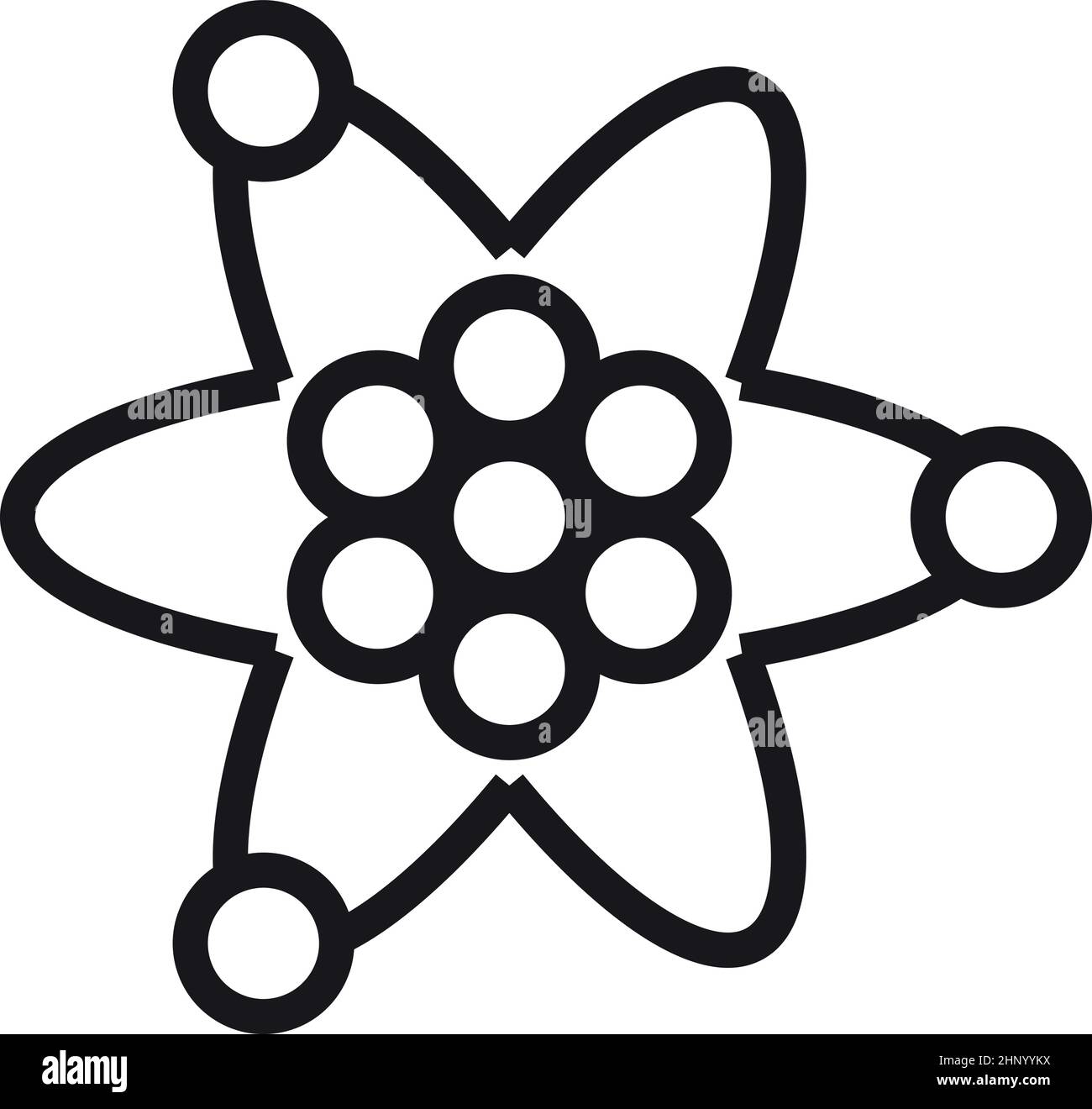 Atom icon. Chemical element. Nuclear symbol. Science sign Stock Vector ...