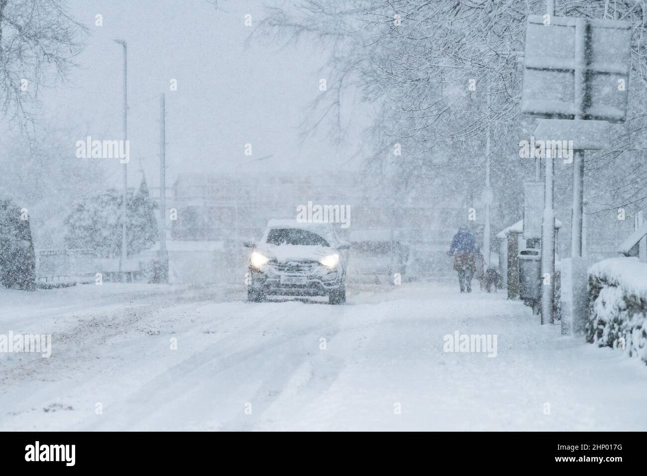 Stirling Weather Killearn, Stirling, Scotland, UK. 18th Feb, 2022. UK weather: Storm ...