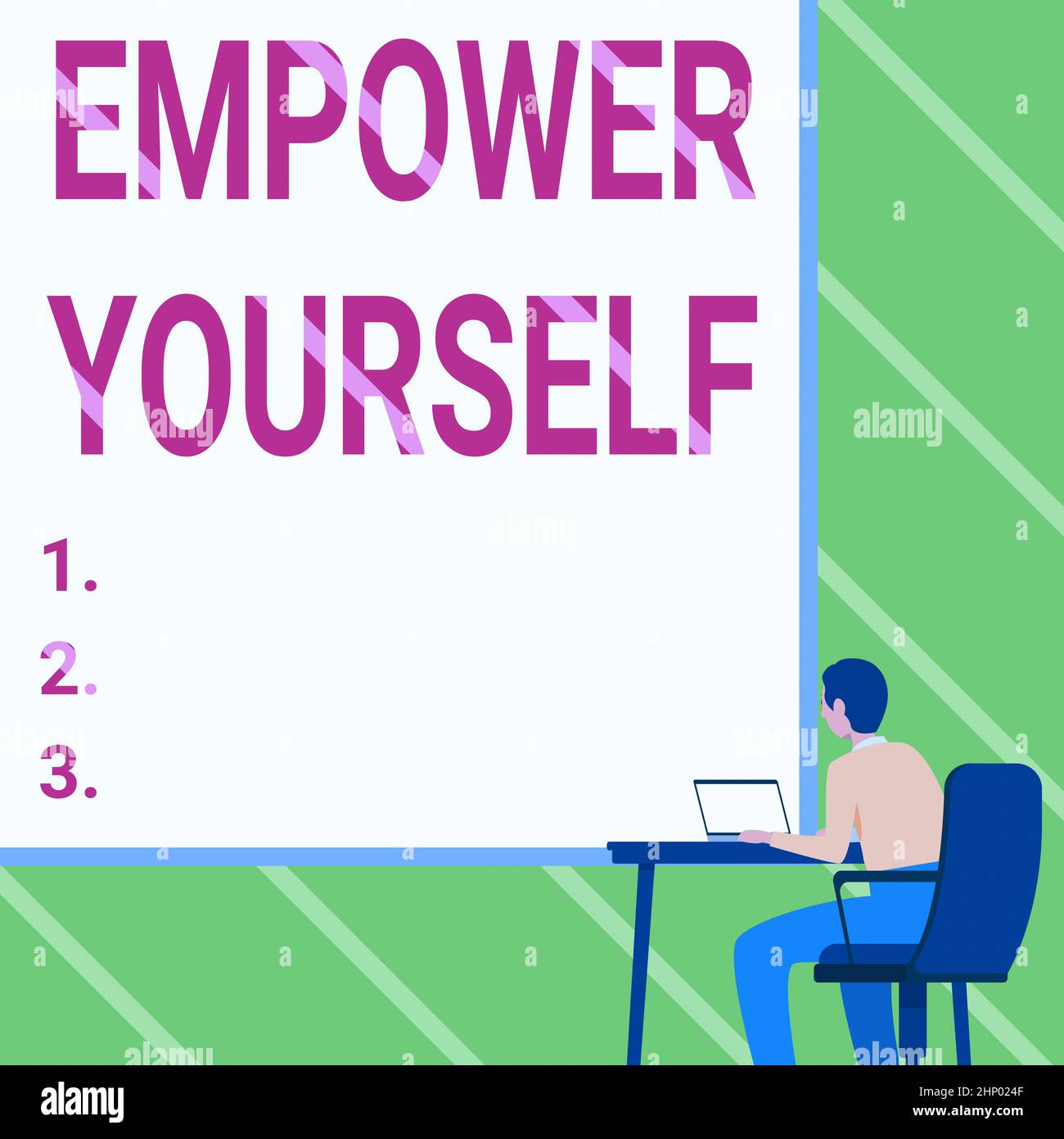 Hand writing sign Empower Yourself, Concept meaning taking control of