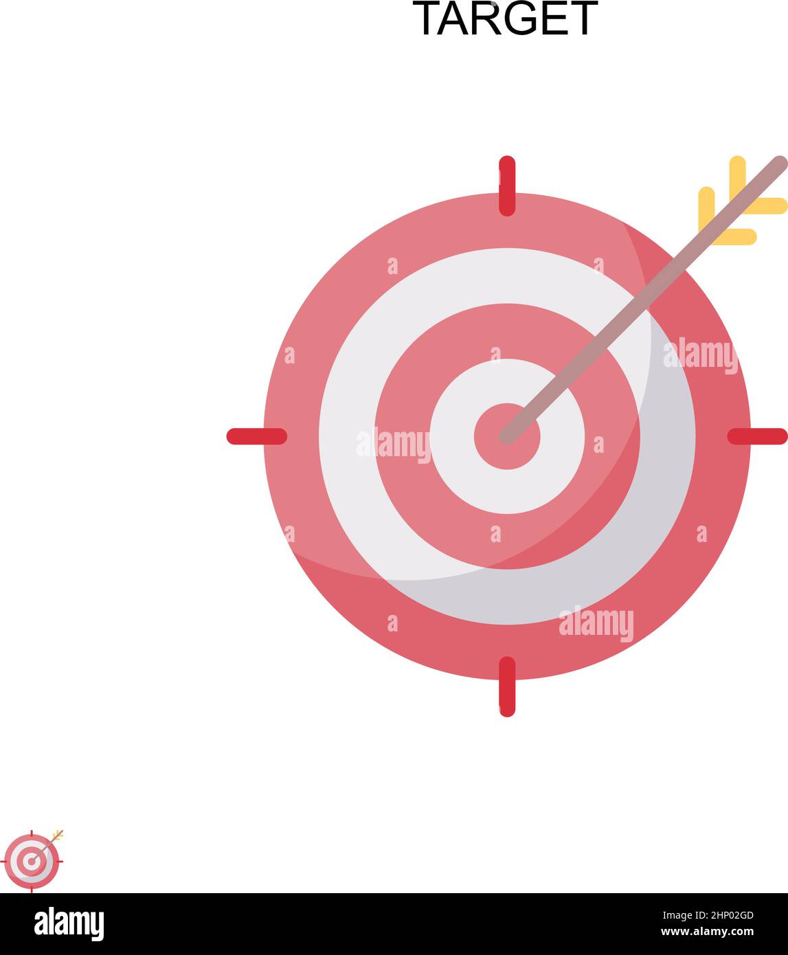 Target Simple vector icon. Illustration symbol design template for web ...