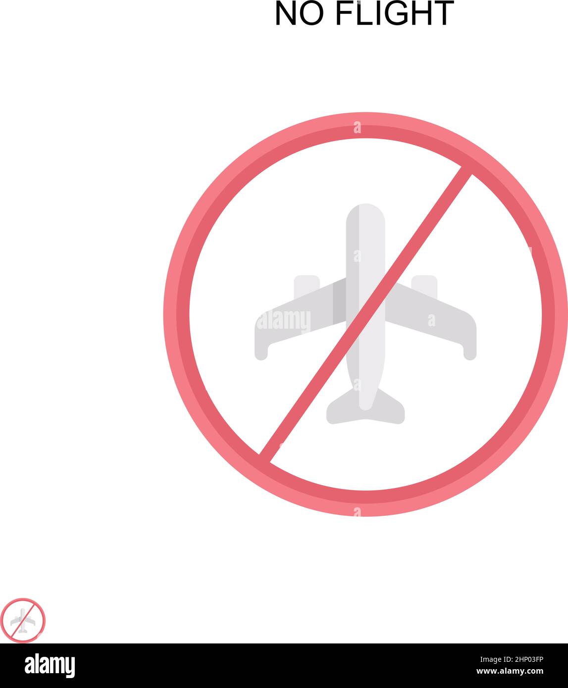No fly sign icon in flat style Royalty Free Vector Image