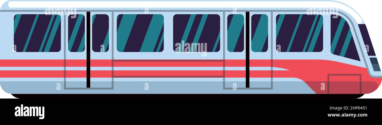 Subway train icon. Railway locomotive. Railroad transport Stock Vector