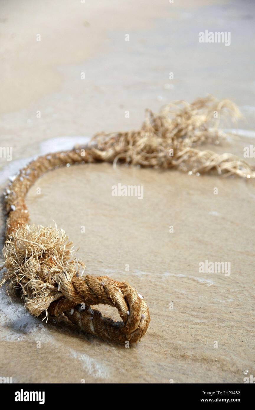 Beach and rope Stock Photo - Alamy