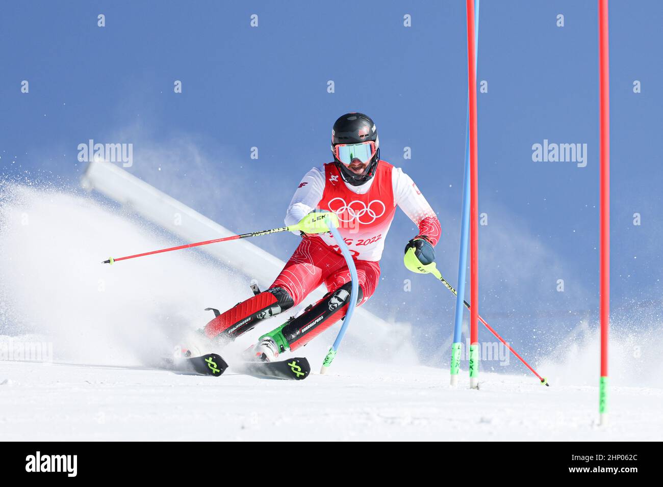 Beijing, China. 16th Feb, 2022. Michal Jasiczek (POL) Alpine Skiing ...