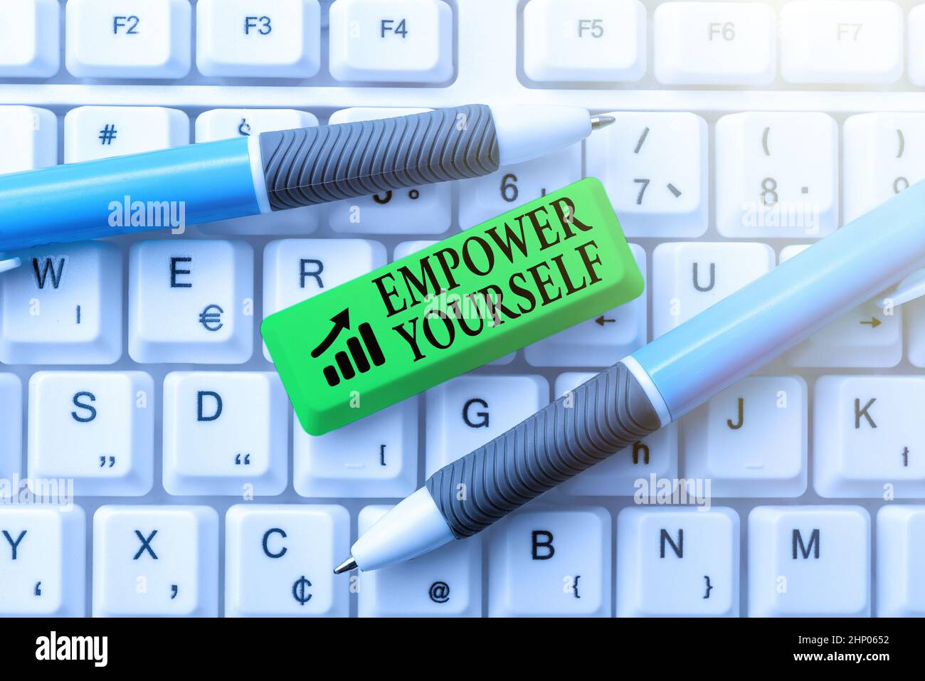 Inspiration showing sign Empower Yourself, Word for taking control of our life setting goals and making choices Abstract Office Typing Jobs, Typewriti Stock Photo