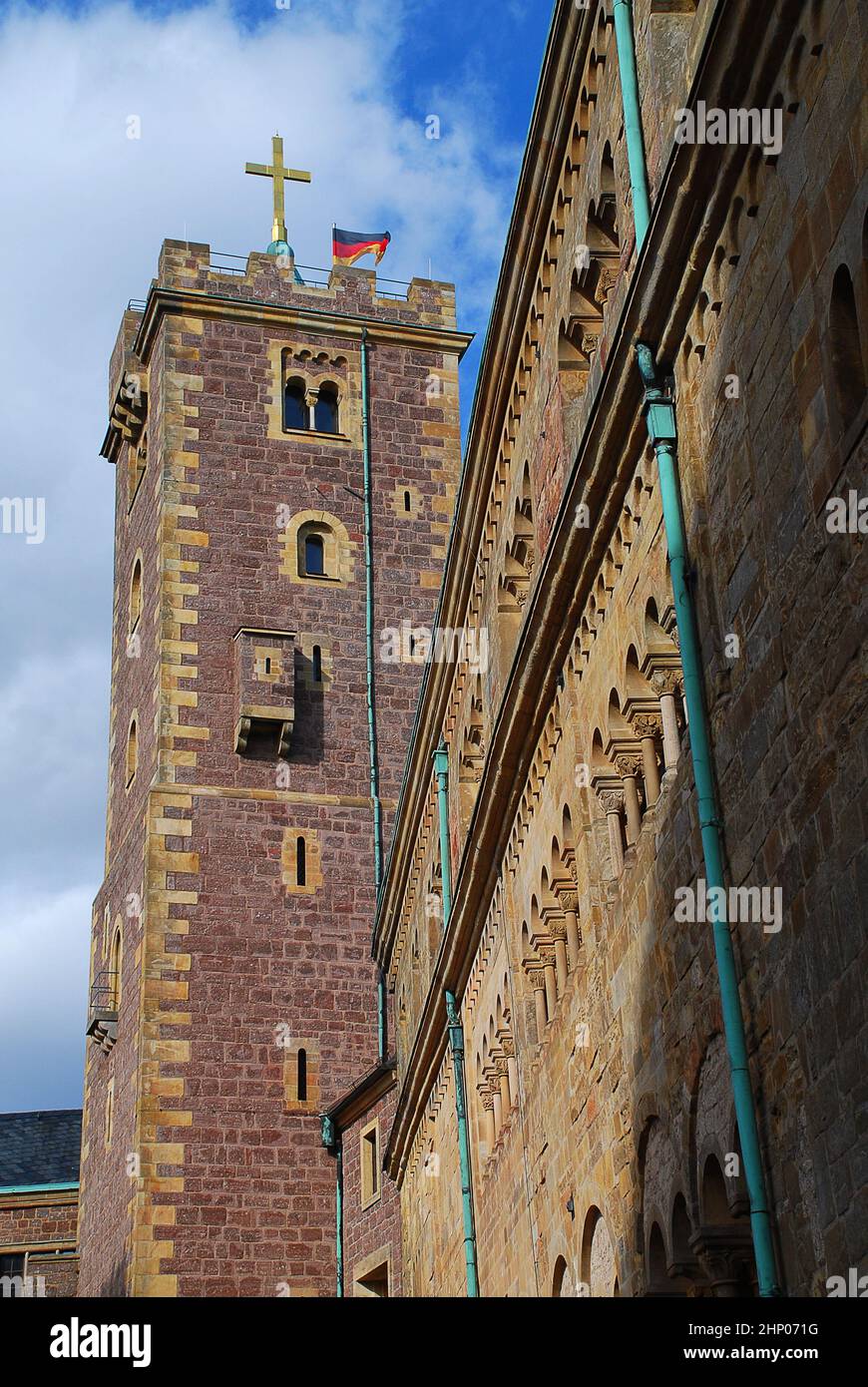 Wartburg castle near Eisenach, keep (German Bergfried) and inner