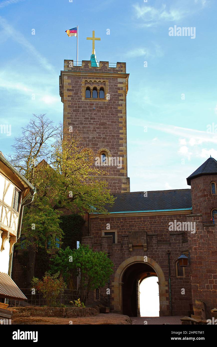 Wartburg castle near Eisenach, keep (German Bergfried) and inner