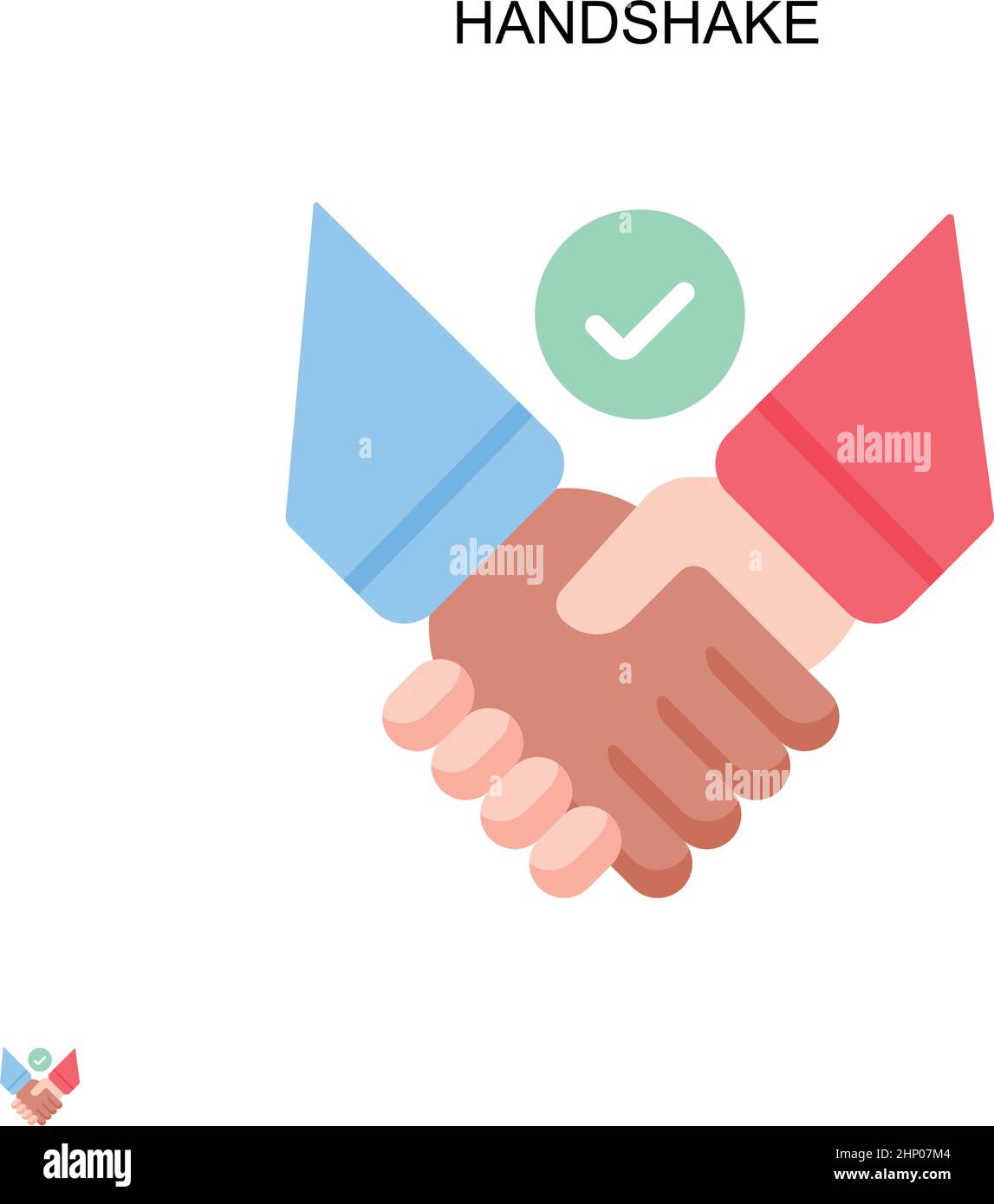 Handshake Simple vector icon. Illustration symbol design template for ...