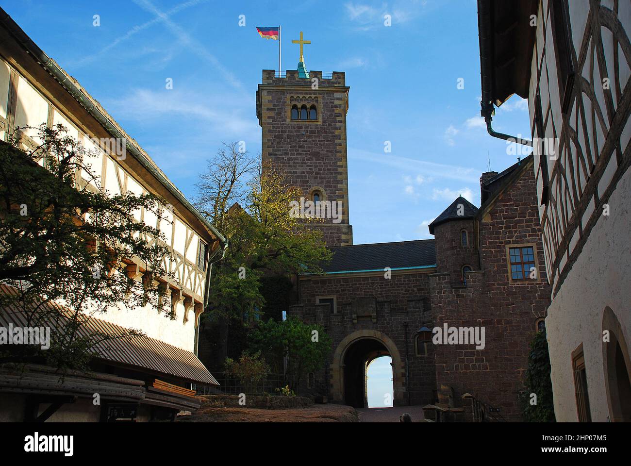 Wartburg in Eisenach, Thuringia, Germany it was the place where Martin Luther translated the New Testament of the Bible into German Stock Photo